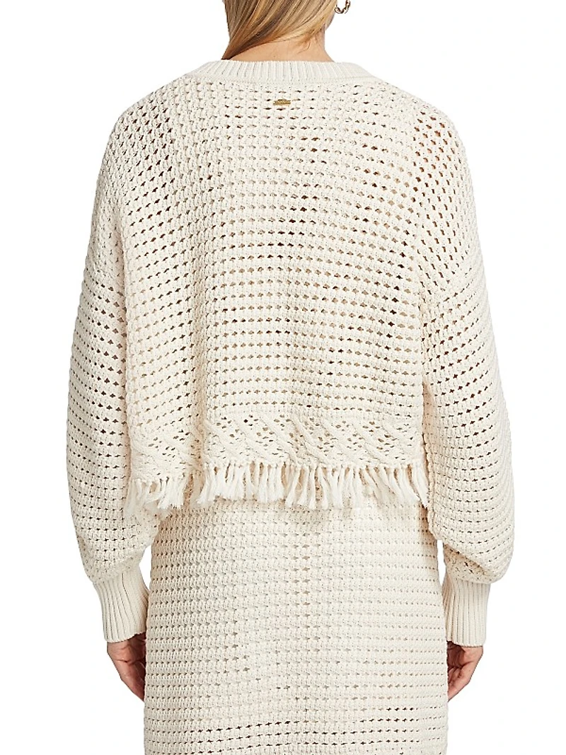 Rachel Fringe Cotton Cardigan