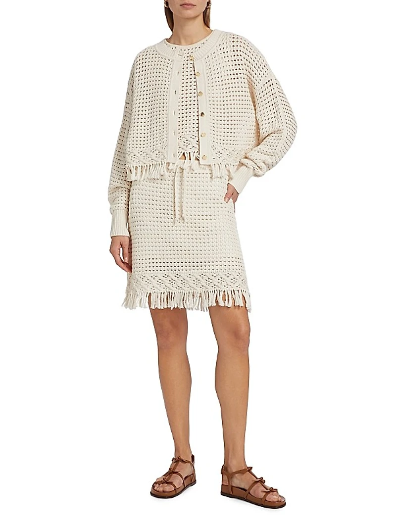 Rachel Fringe Cotton Cardigan