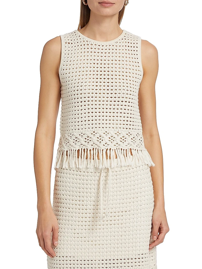 Myla Fringe Cropped Tank Top