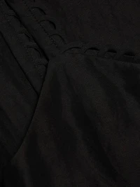 Aubrey Linen-Blend High-Low Midi-Dress