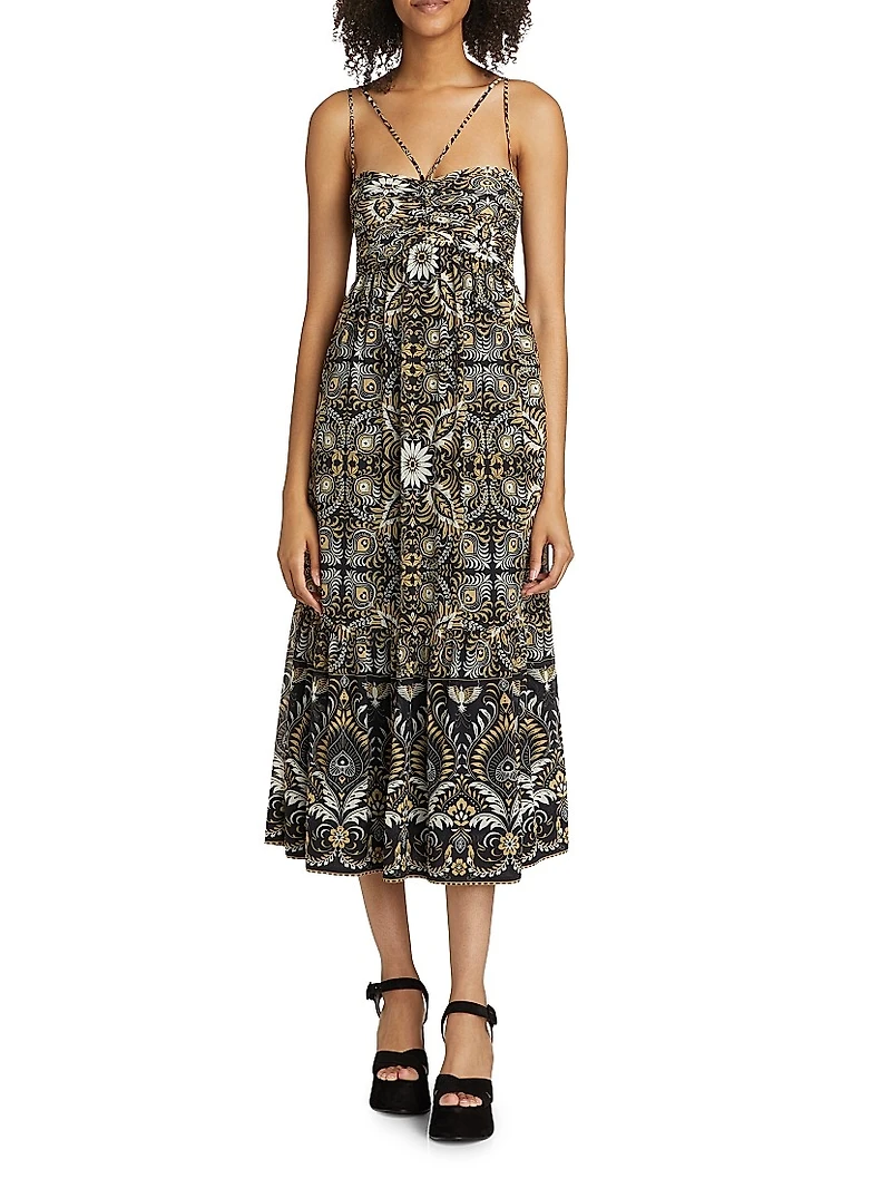 Arya Odyessy Print Midi Dress