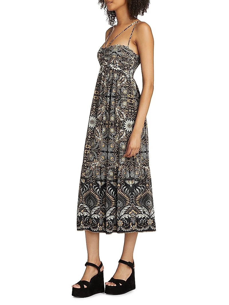 Arya Odyessy Print Midi Dress