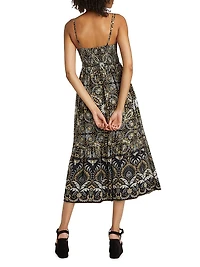 Arya Odyessy Print Midi Dress