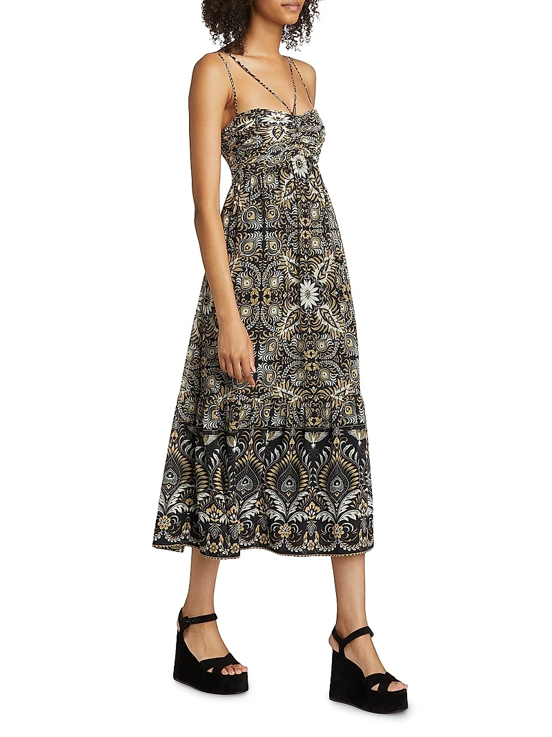 Arya Odyessy Print Midi Dress