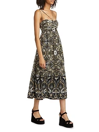 Arya Odyessy Print Midi Dress