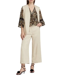 Ele Metallic Jacquard Blouse