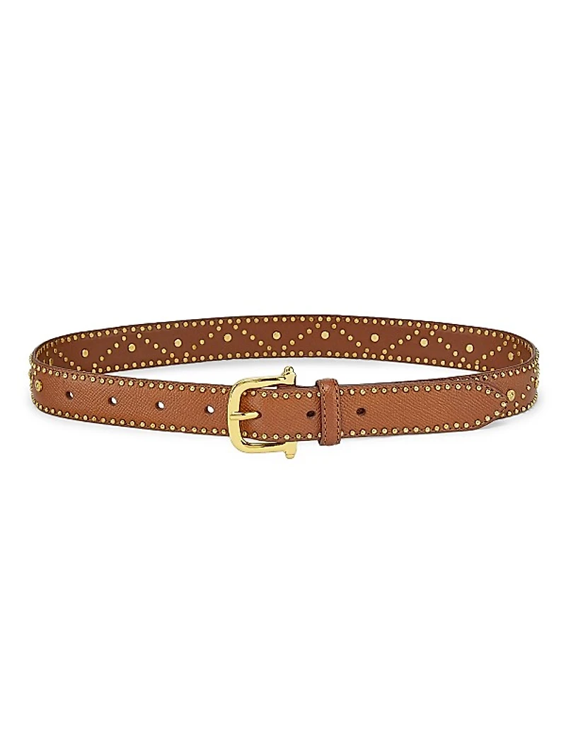 Embellished Leather Belt