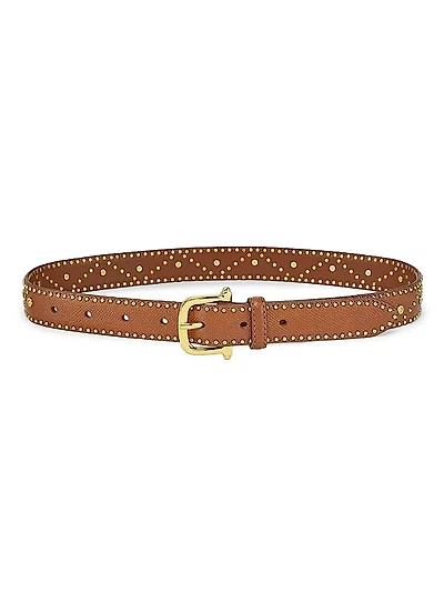 Embellished Leather Belt