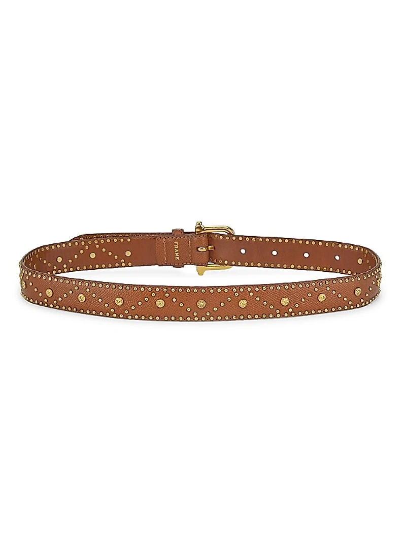 Embellished Leather Belt