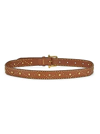 Embellished Leather Belt