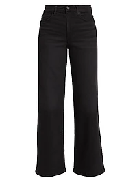 Le Slim Palazzo Mid-Rise Crop Jeans