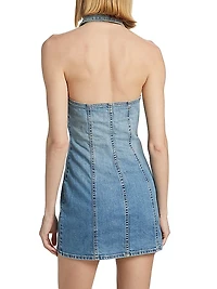 Susanna Denim Halter Minidress