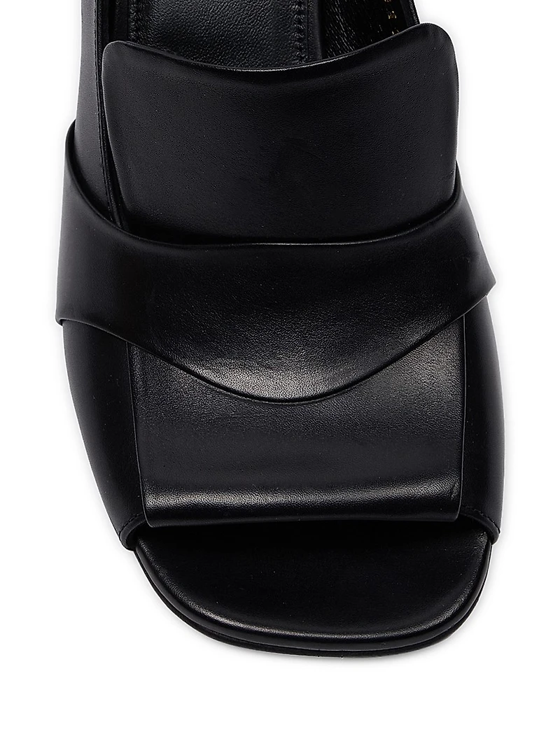 65MM Leather Slingback Sandals