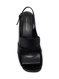 65MM Leather Slingback Sandals