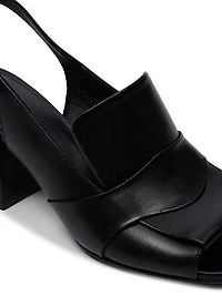 65MM Leather Slingback Sandals