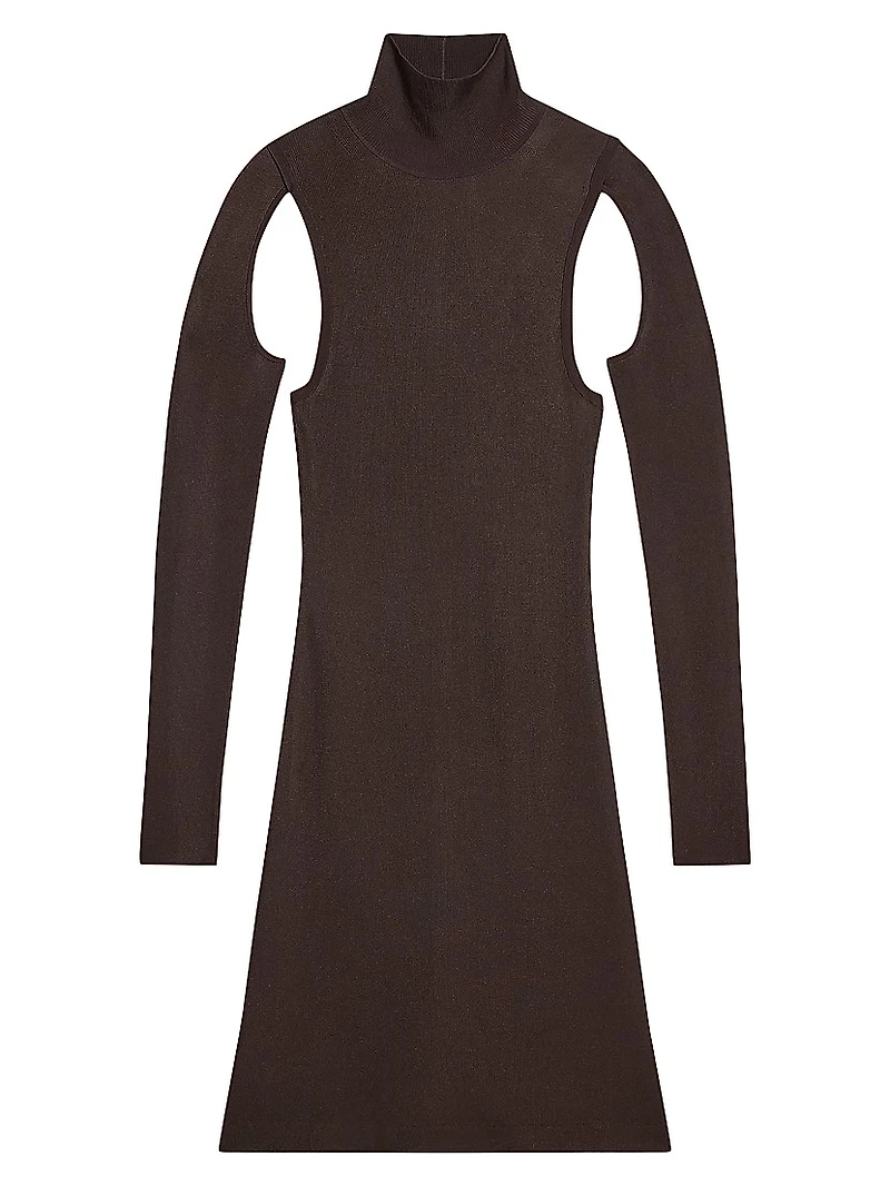 Air Cut-Out Turtleneck Dress