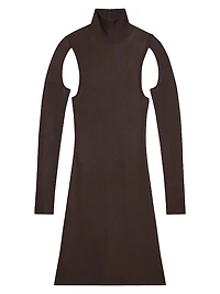 Air Cut-Out Turtleneck Dress
