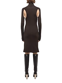 Air Cut-Out Turtleneck Dress