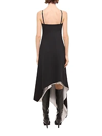 Layered Wool Scarf-Hem Dress