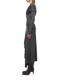 Protection Draped Midi-Dress