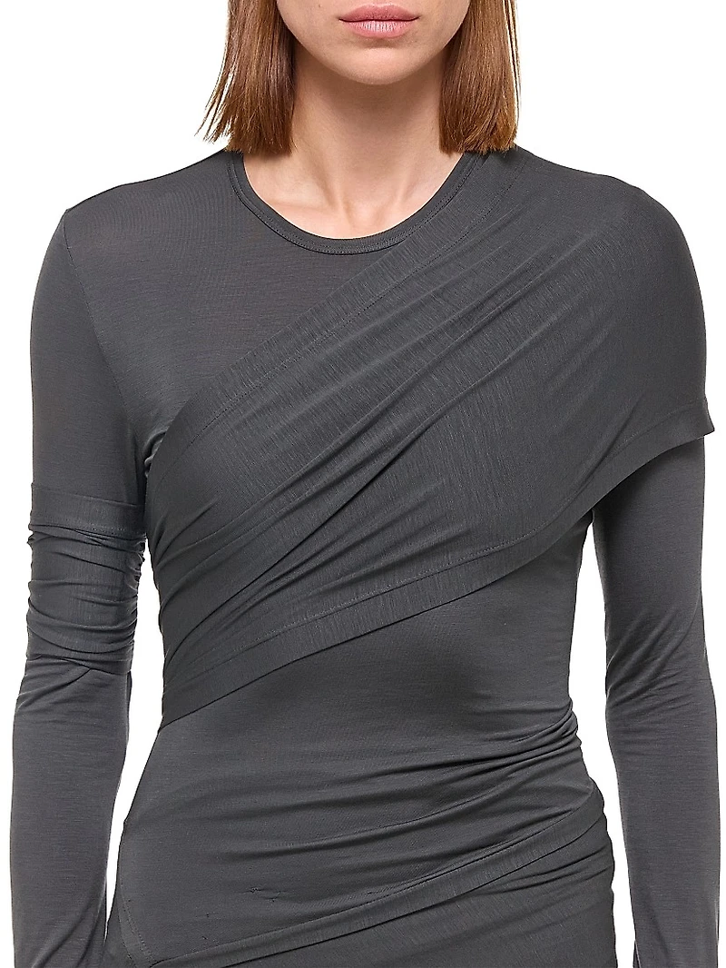 Protection Draped Midi-Dress