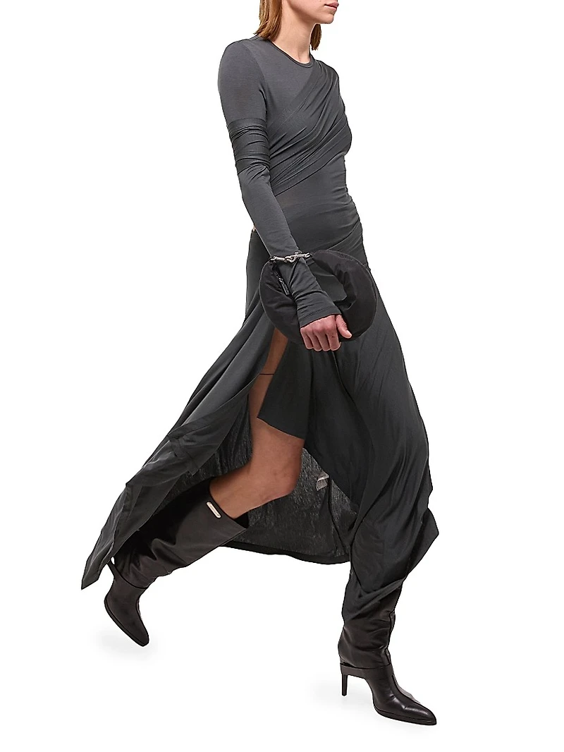 Protection Draped Midi-Dress