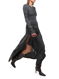 Protection Draped Midi-Dress