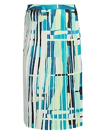 Plus Printed Woven A-Line Midi-Skirt