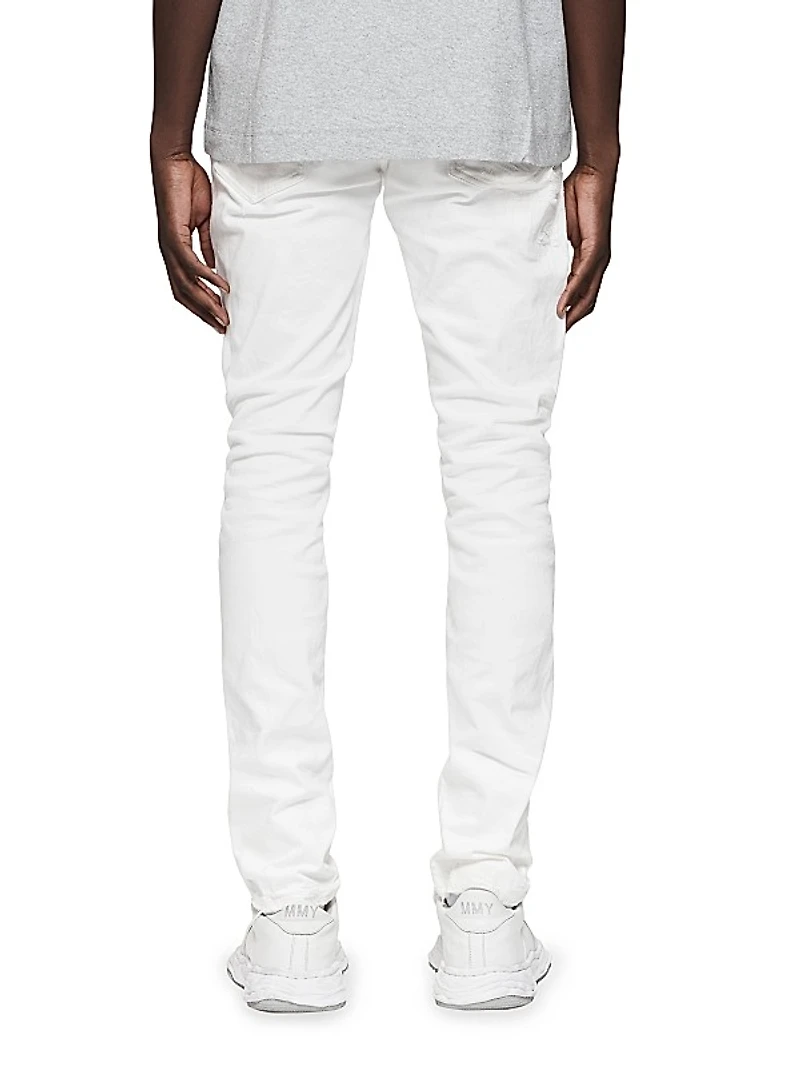 P001 Distressed Stretch Skinny Jeans