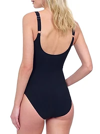 Water Lily Floral One-Piece Swimsuit