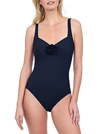 Rose Bud Floral One-Piece Swimsuit