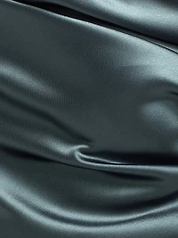 Satin One-Shoulder Gown