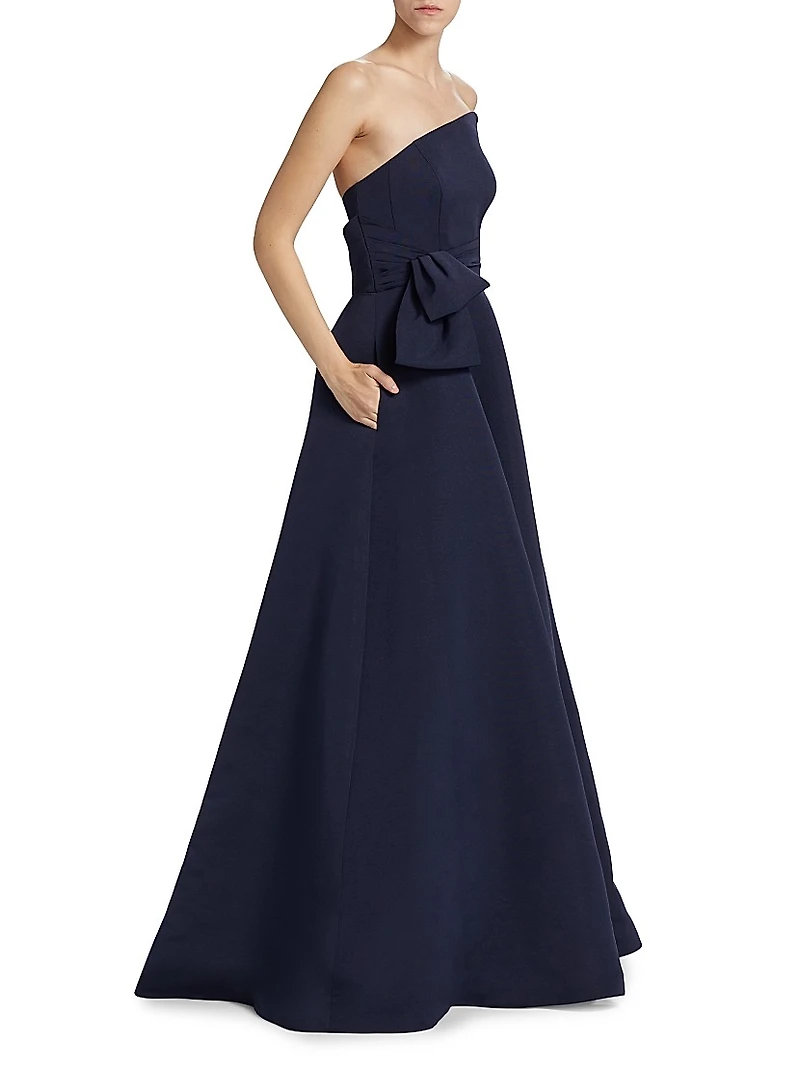 Asymmetrical Strapless Gown