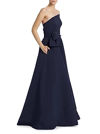 Asymmetrical Strapless Gown