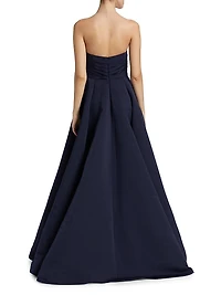 Asymmetrical Strapless Gown