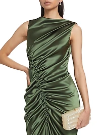 Ruched Satin Gown