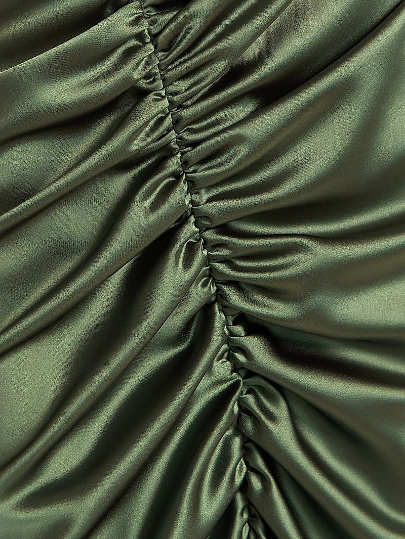 Ruched Satin Gown
