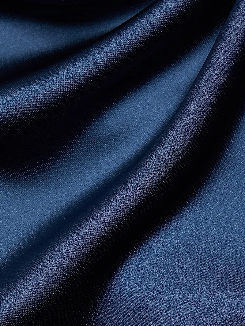 Layered Satin Cocktail Dress