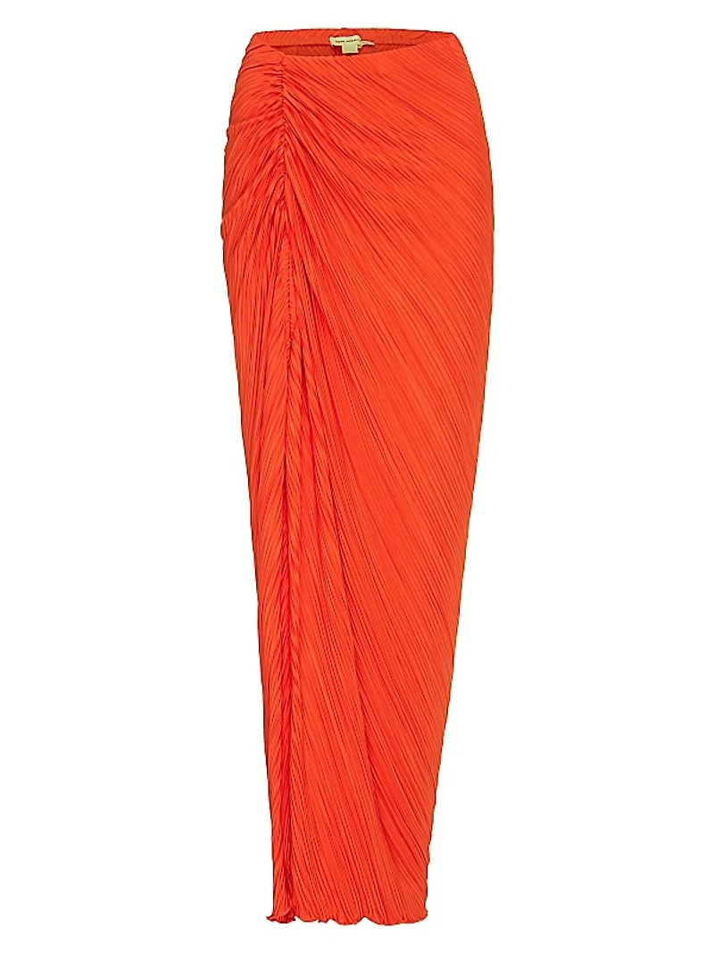 Plissé Maxi Sarong Skirt