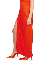 Plissé Maxi Sarong Skirt