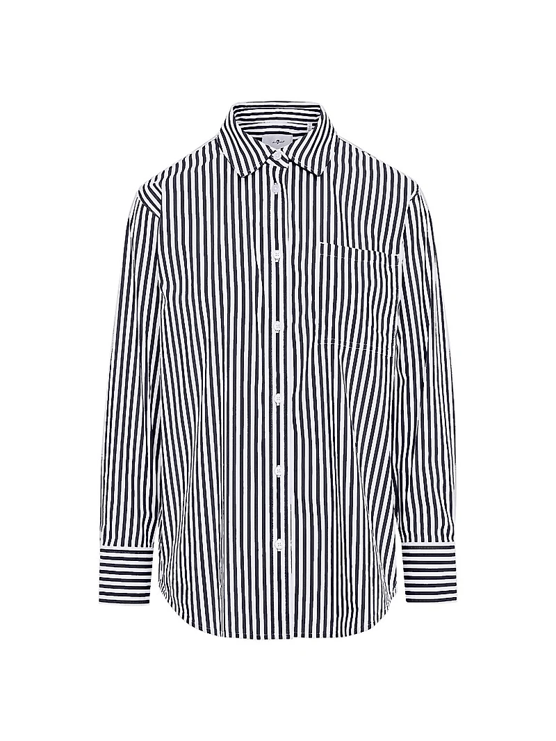 Everyday Striped Button-Up Shirt