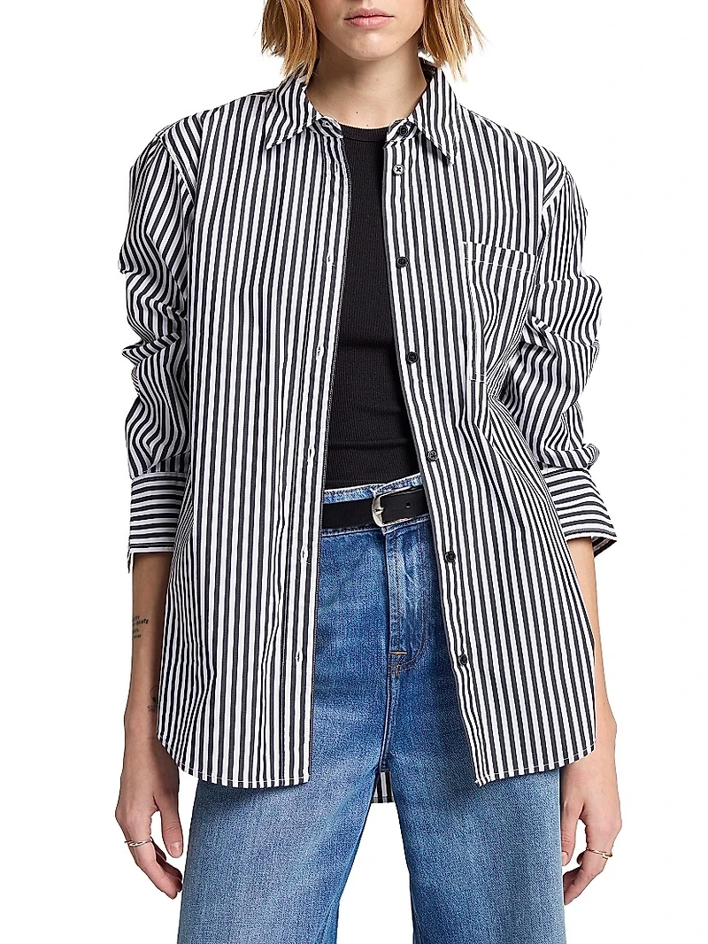 Everyday Striped Button-Up Shirt