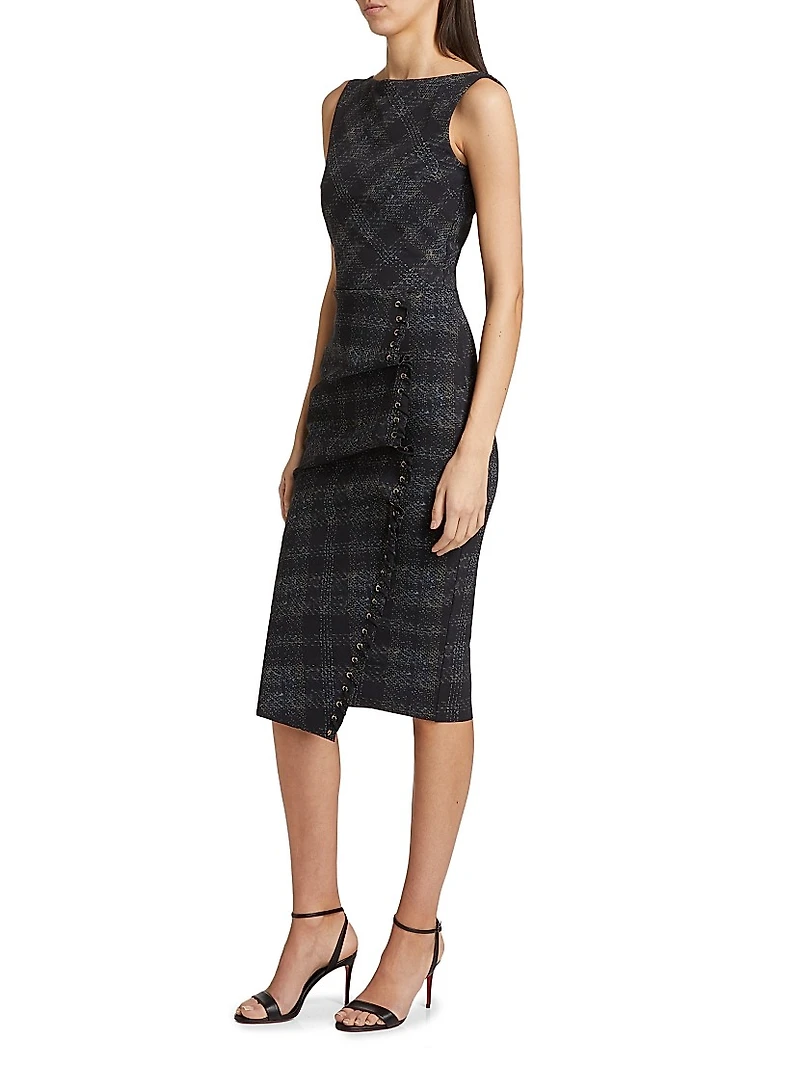 Adlia Plaid Cocktail Dress