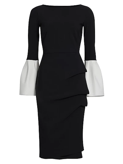 Addax Bell-Sleeve Cocktail Dress