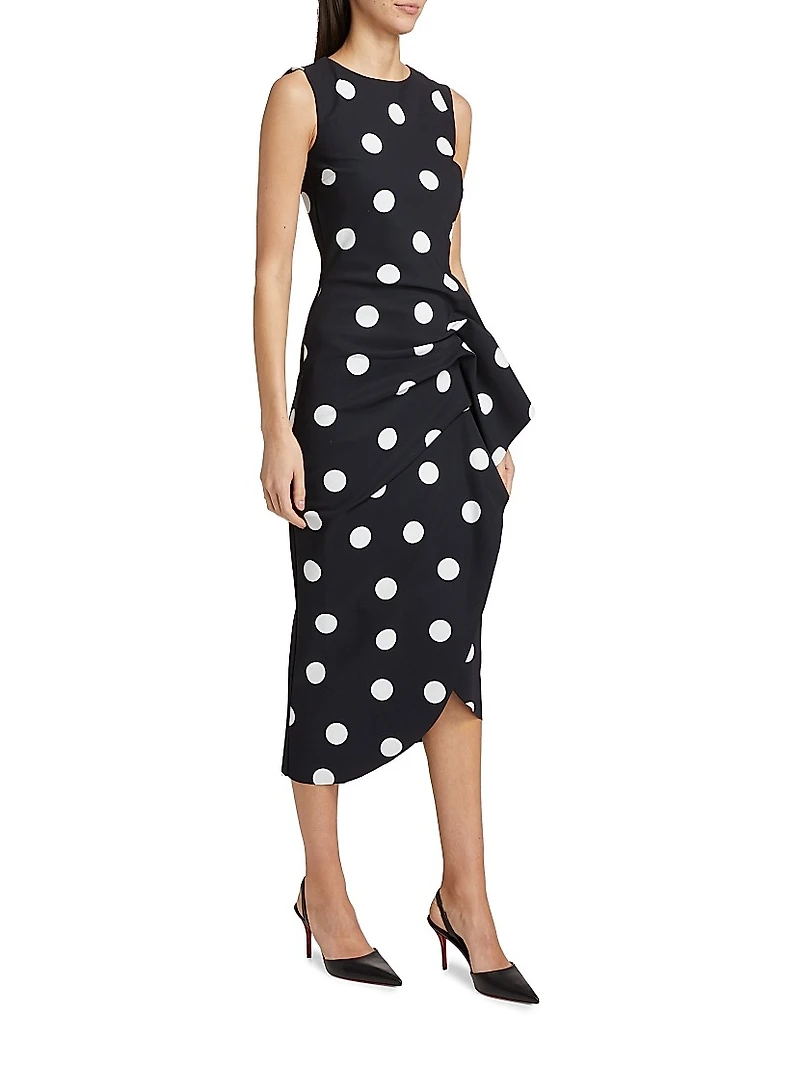 Wang Polka Dot Cocktail Dress