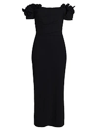 Yiana Off-The-Shoulder Midi-Dress