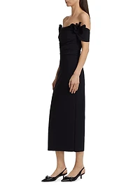 Yiana Off-The-Shoulder Midi-Dress