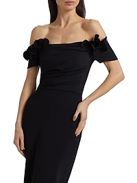 Yiana Off-The-Shoulder Midi-Dress