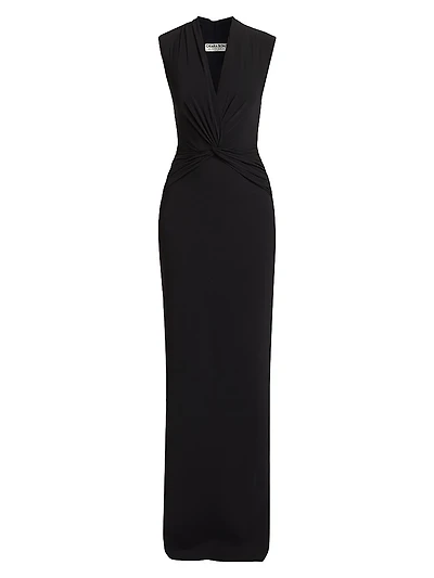 Lalia V-Neck Column Gown