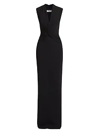 Lalia V-Neck Column Gown